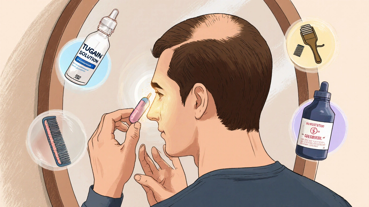 Tugain Solution (Minoxidil) vs alternatives : quel traitement contre la chute de cheveux choisir en 2025 ?