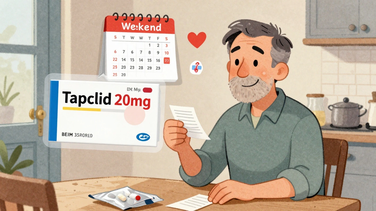 Homme recevant un colis discret contenant du Cialis générique à la maison.