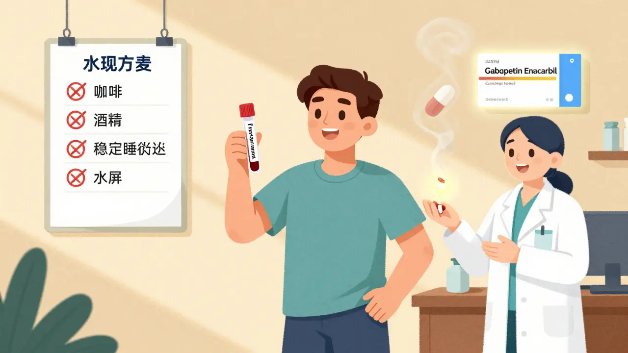 Patient avec taux de ferritine bas recevant des compléments en fer, entouré de bonnes habitudes de sommeil.