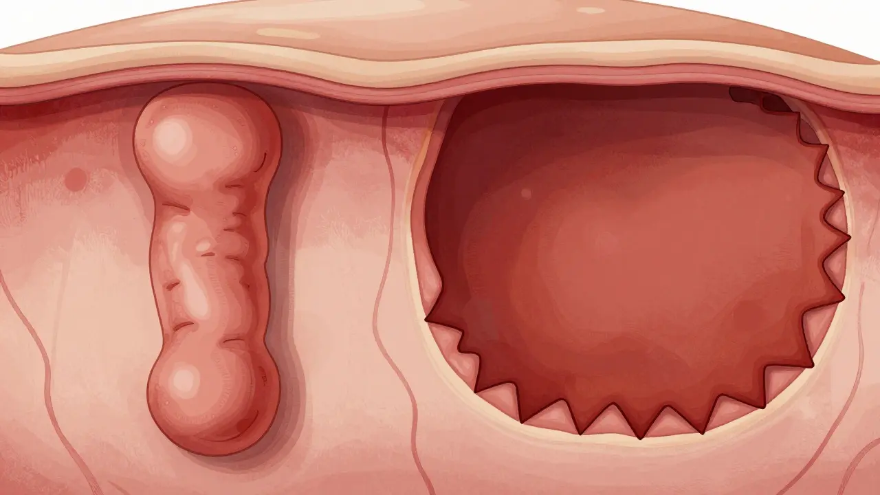 Types de polypes colorectaux : adénomes vs lésions serrées