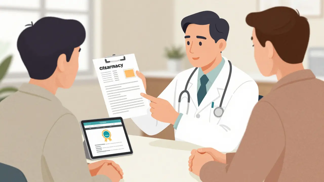 Consultation médicale pour obtenir une ordonnance sécurisée